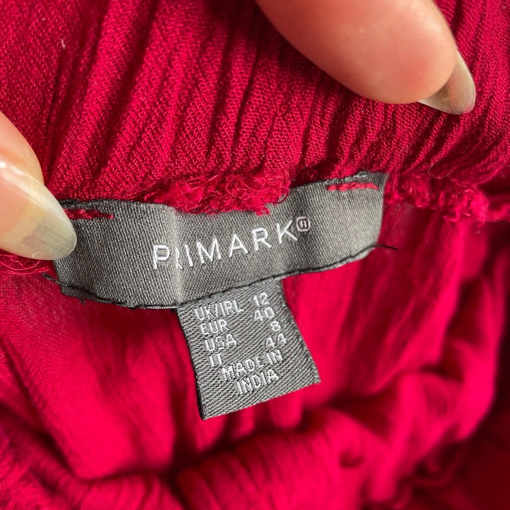 Primark red cottagecore boho maxi skirt, size 12 - Picture 5 of 7